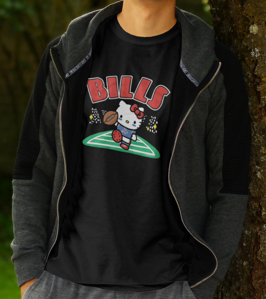 Hello Kitty Buffalo Bills Football Style Collaboration T-Shirt