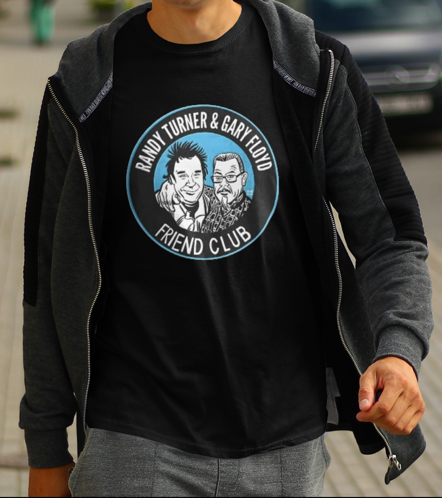 Randy Turner And Gary Floyd Friend Club Circular Caricature T-Shirt