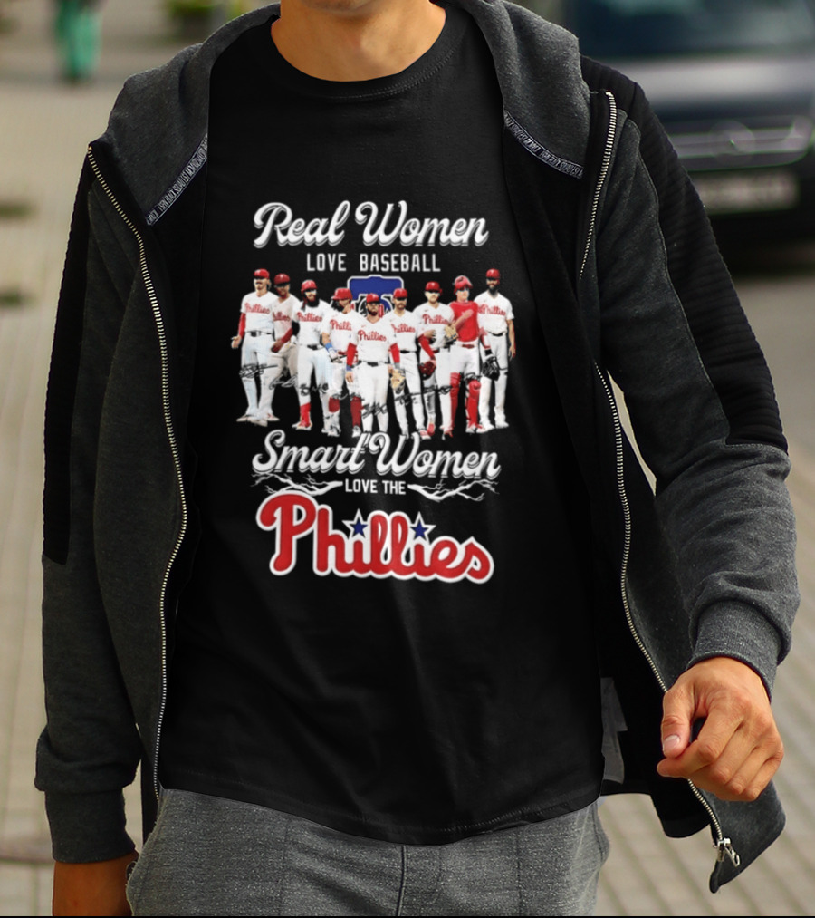 Real Women Love Baseball Smart Women Love The Phillies MLB 2026 T-Shirt