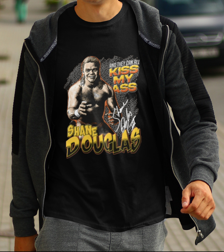 Shane Douglas Kiss My Ass Signature Iconic Franchise Wrestling T-Shirt