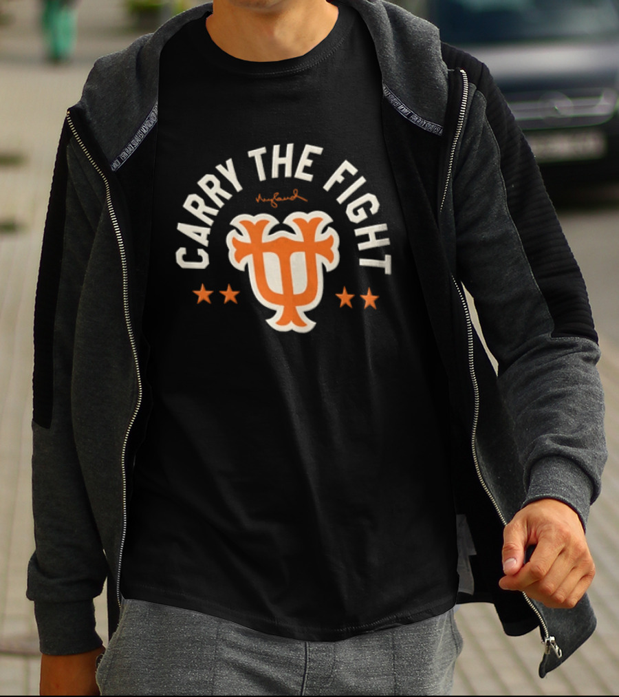 Carry The Fight Tennessee Volunteers Iconic Insignia With Stars T-Shirt