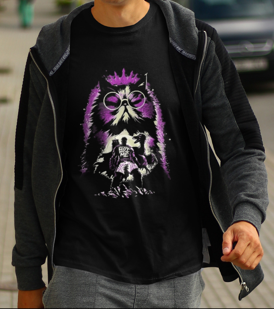 You Will Not Break Me Dungeon Crawler Carl Princess Donut Giant Cat Crown Neon Purple T-Shirt