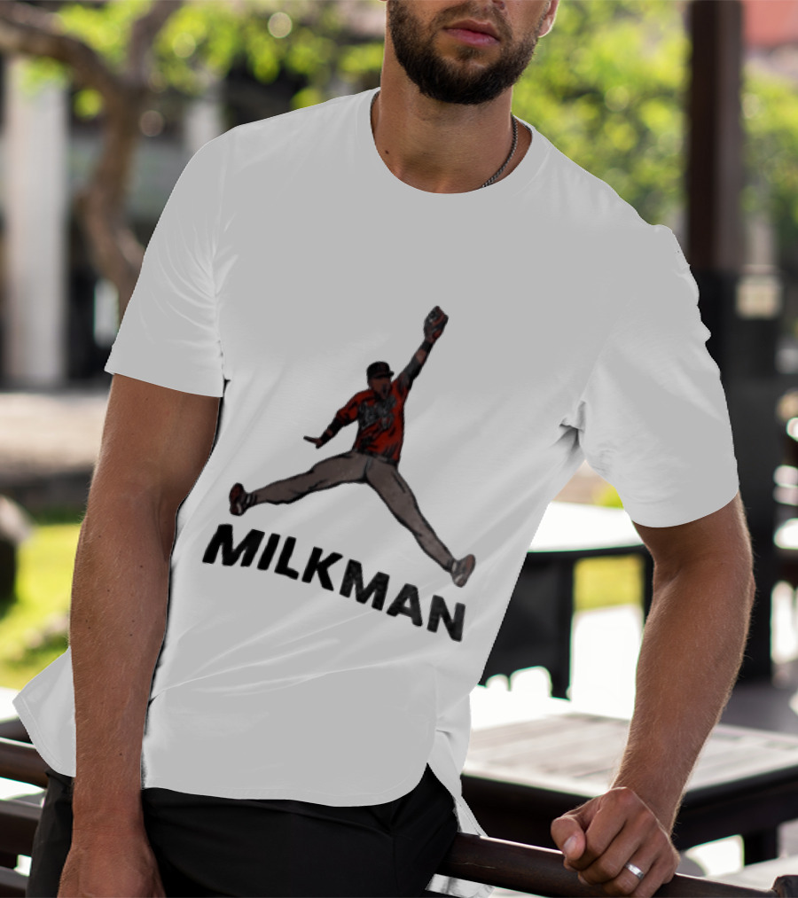 Atlanta Braves MLB Milkman Michael Harris II Jumpman Pose Catching 23 T-Shirt