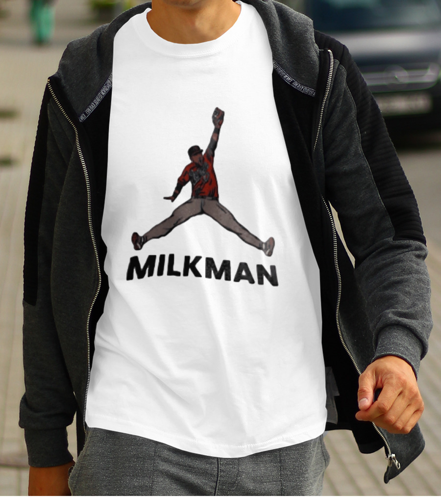 Atlanta Braves MLB Milkman Michael Harris II Jumpman Pose Catching 23 T-Shirt
