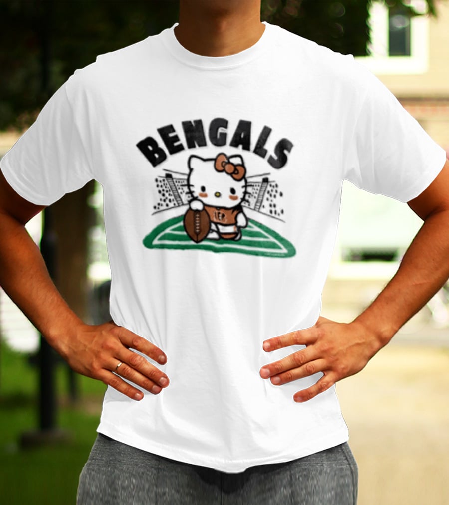 Hello Kitty Cincinnati Bengals Football Collaboration T-Shirt