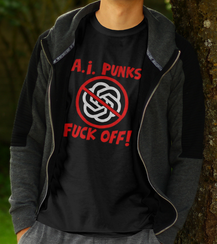A.I. Punks No Symbol Protest Message T-Shirt