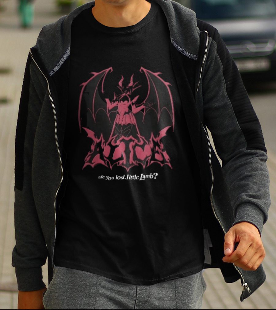 Alice Are You Lost Little Lamb Demon Bat Wings T-Shirt