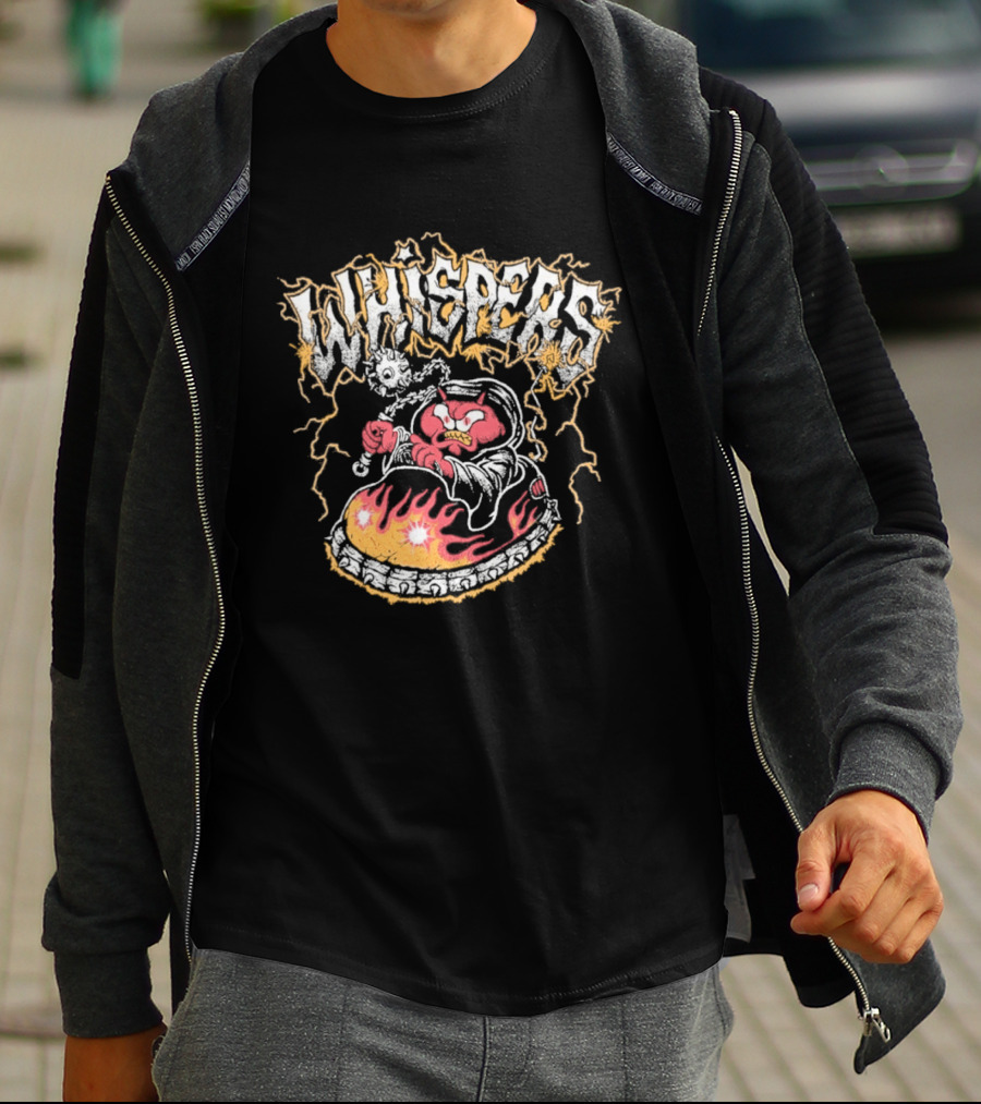 Whispers Armada Bumper Car Devil Flames Lightning T-Shirt