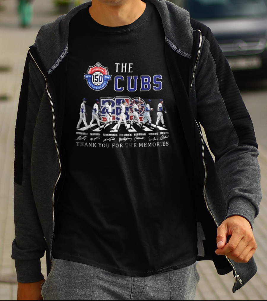 Chicago Cubs 1876 2026 150th Anniversary Legendary Players Thank You For The Memories T-Shirt