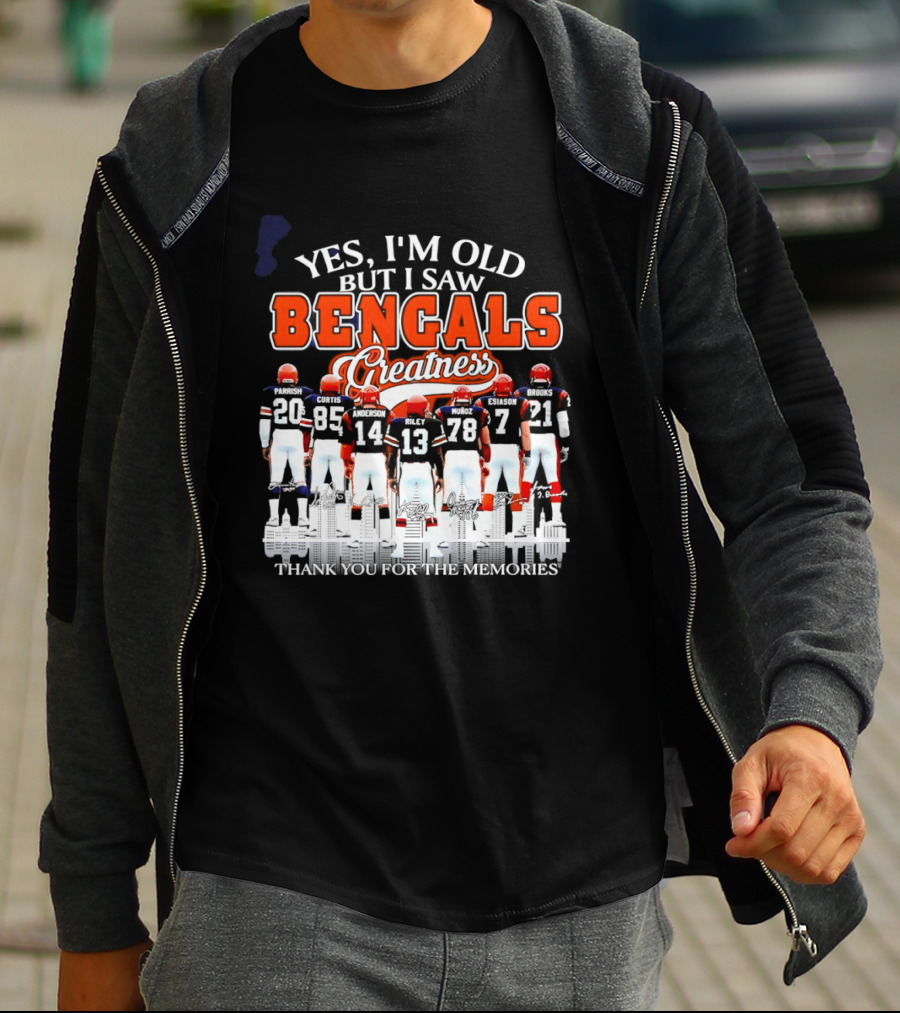 Yes I'm Old But I Saw Bengals Greatness Memories T-Shirt