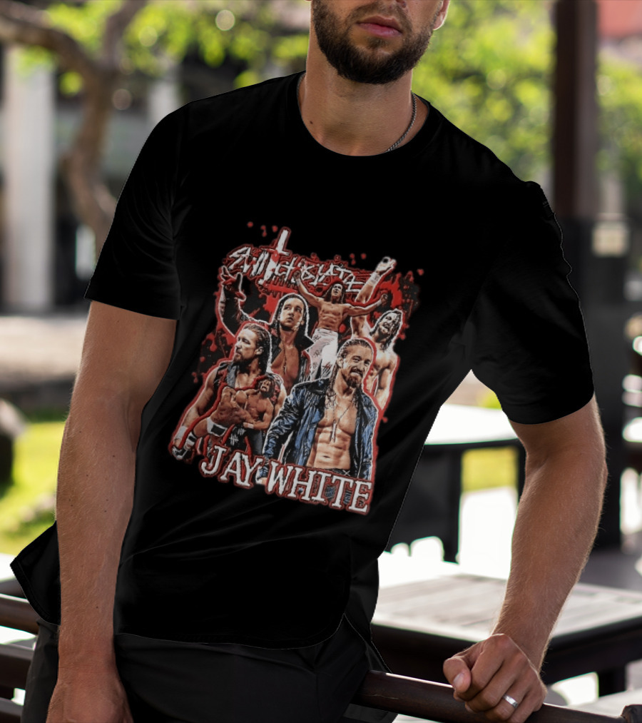 Jay White Switchblade Wrestling Montage Collage T-Shirt