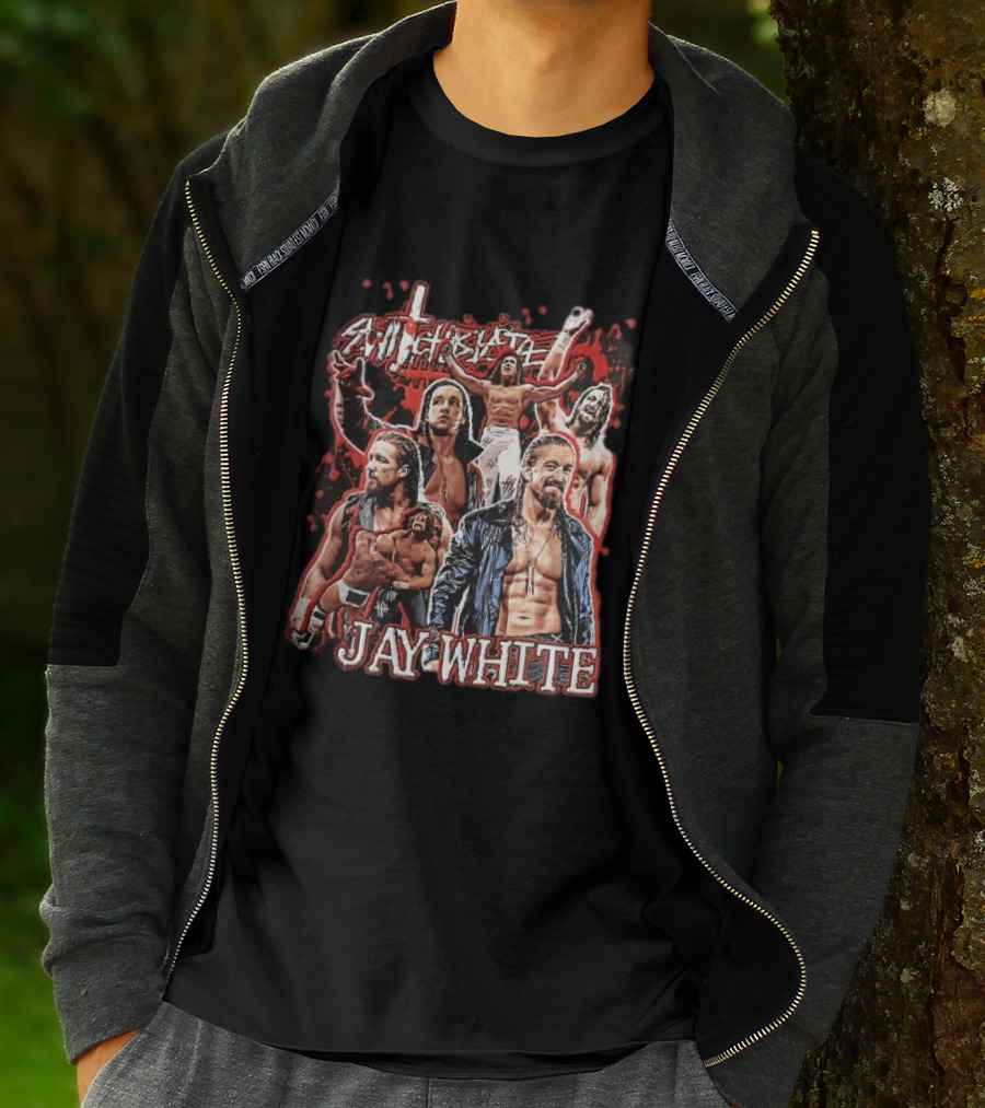 Jay White Switchblade Wrestling Montage Collage T-Shirt