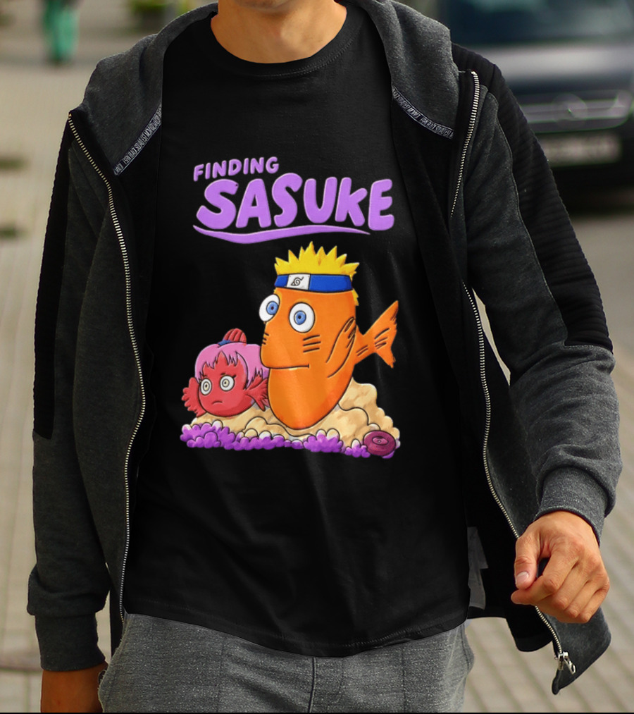 Finding Sasuke With Naruto And Nemo Crossover Adventure T-Shirt