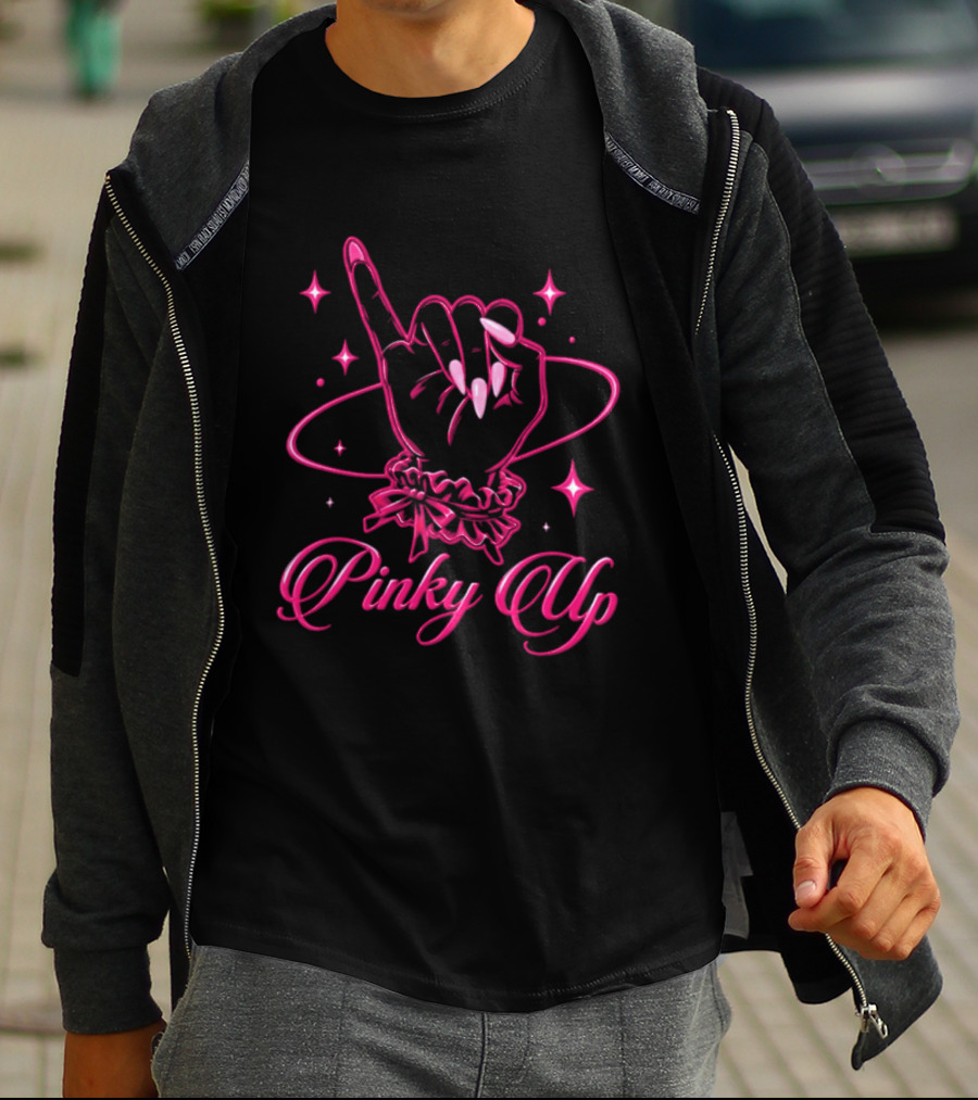 Wildworld Tour 2026 Pinky Up Hand Gesture Sparkling T-Shirt