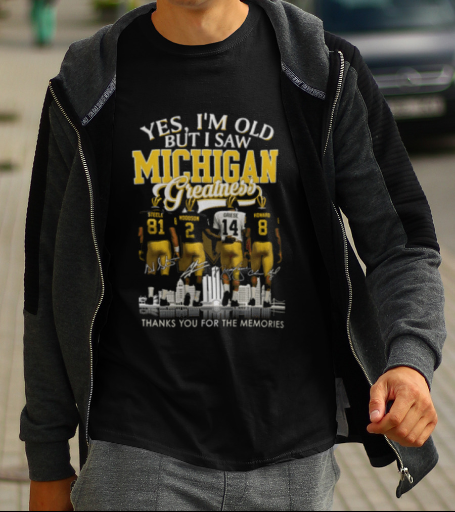 Yes I'm Old But I Saw Michigan Wolverines Greatness Charles Woodson NCAA Memories T-Shirt