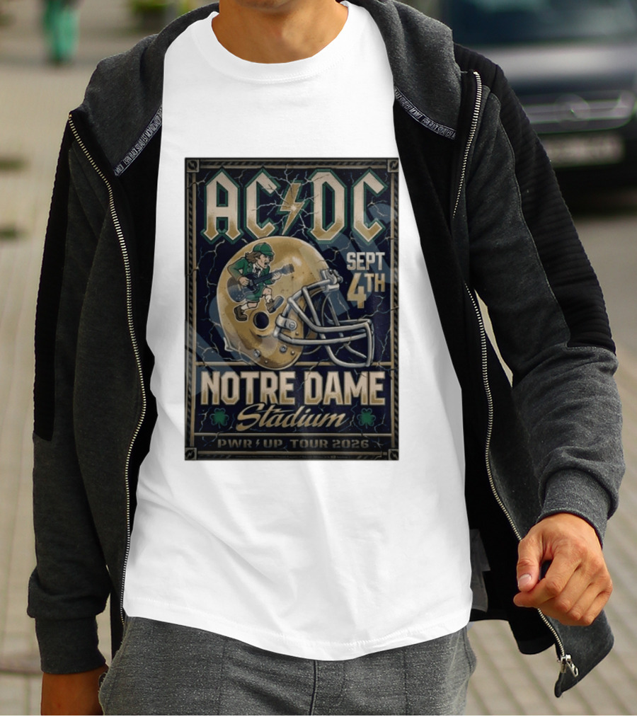 ACDC Notre Dame Stadium September 4th PWR Up Tour 2026 T-Shirt