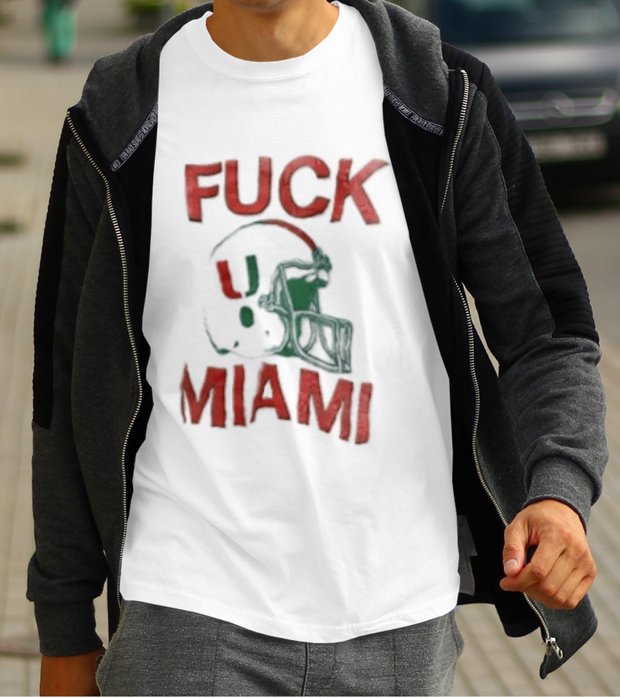 Fuck Miami Football Helmet T-Shirt