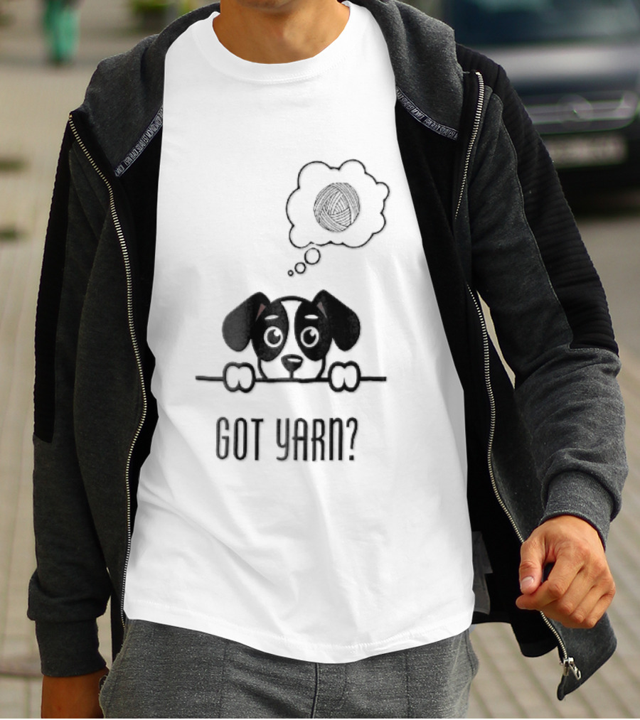 Got Yarn Puppy Dog Dreaming Of Yarn Ball T-Shirt