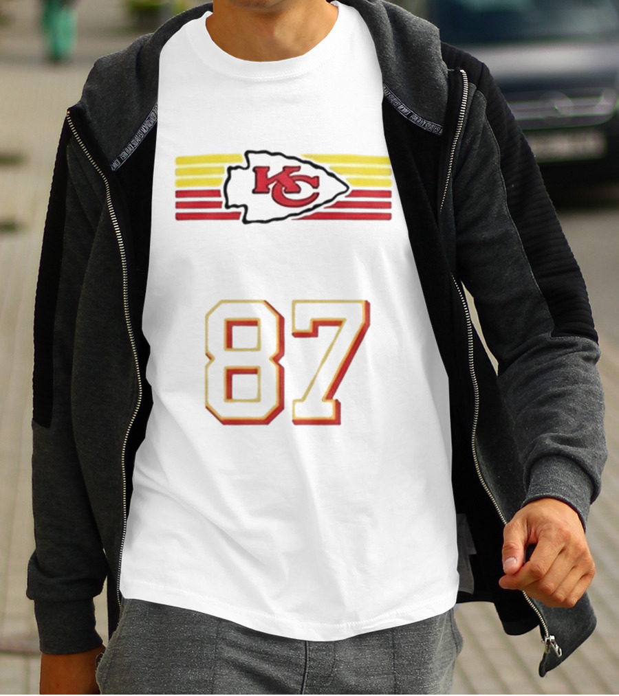 Travis Kelce Kansas City Chiefs KC Logo 87 T-Shirt