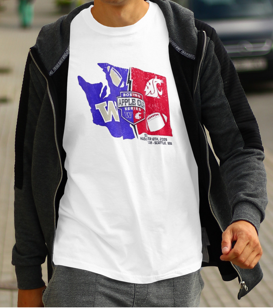 Boeing Apple Cup Series Washington Huskies Vs Cougars Sept 6th 2026 Seattle WA T-Shirt