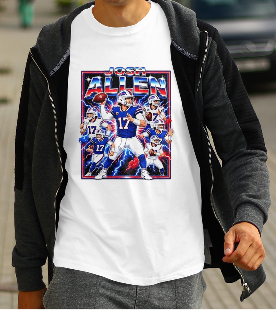Josh Allen Buffalo Bills Galactic Storm Quarterback 17 T-Shirt