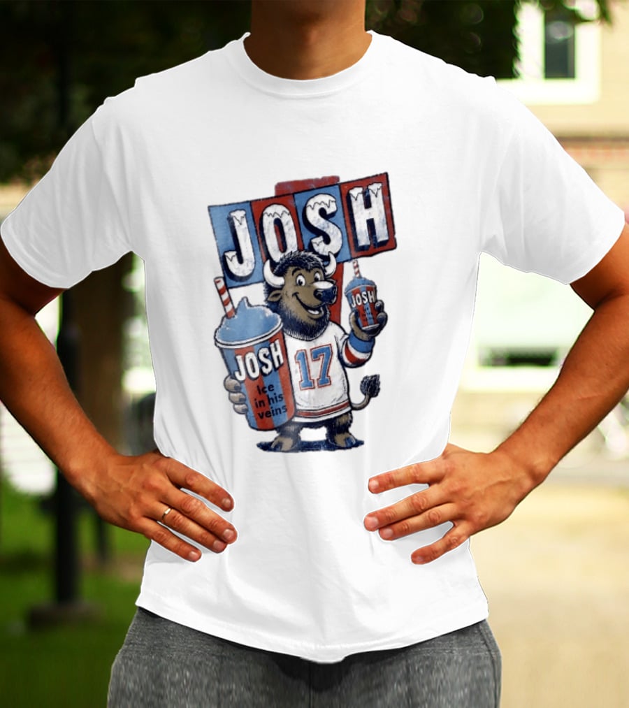 Josh 17 Ice In His Veins Buffalo Drinking Slushy T-Shirt
