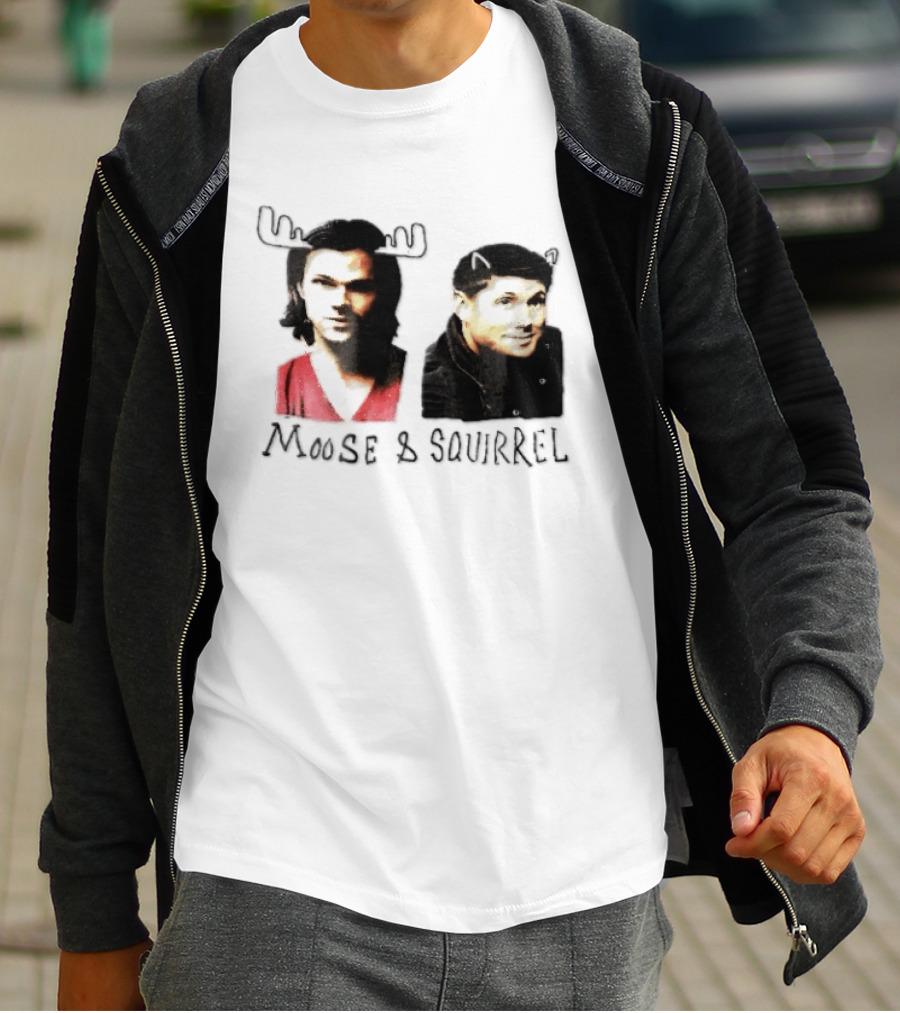 Moose And Squirrel Sam And Dean Winchester Supernatural T-Shirt