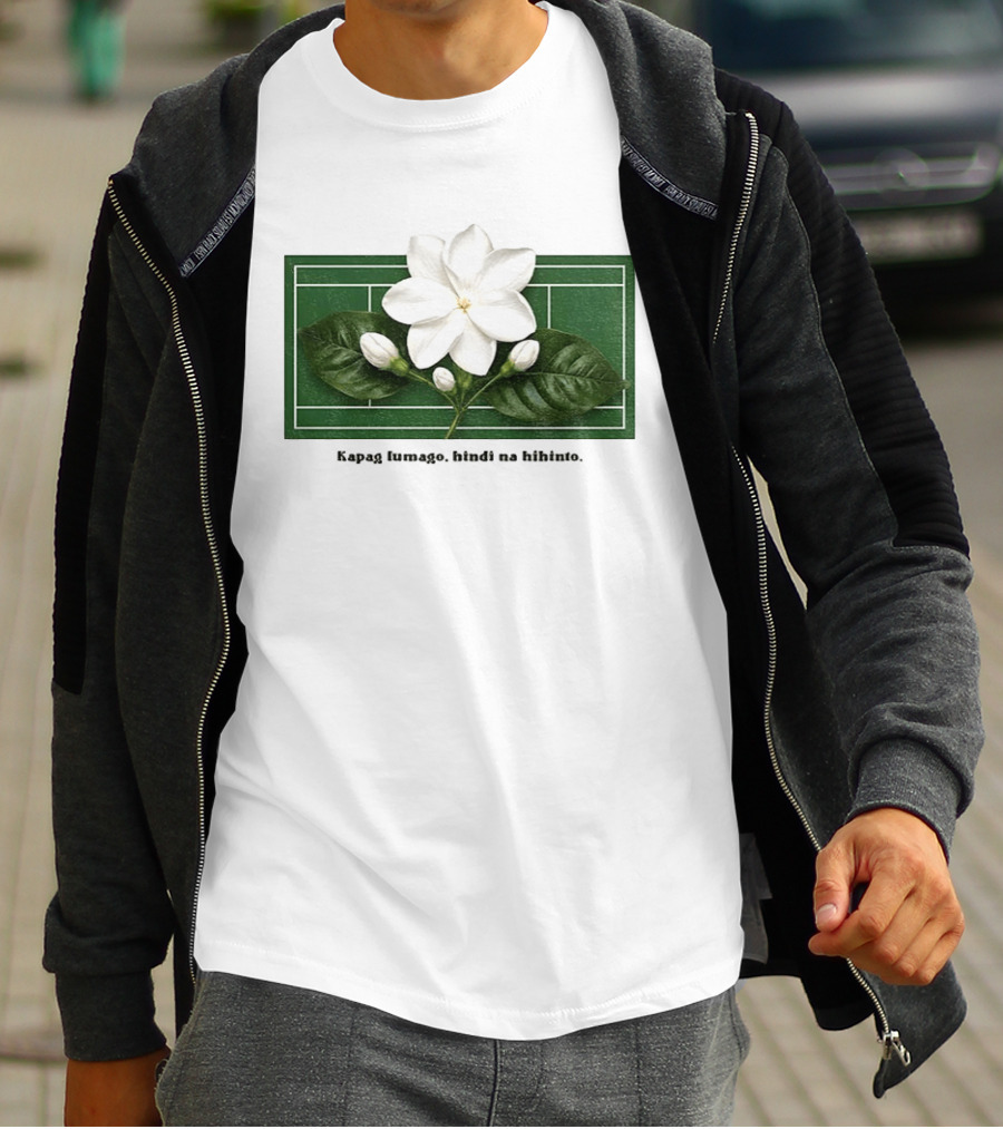 Alex Eala Sampaguita Kapag Lumago Tennis Court Motif T-Shirt