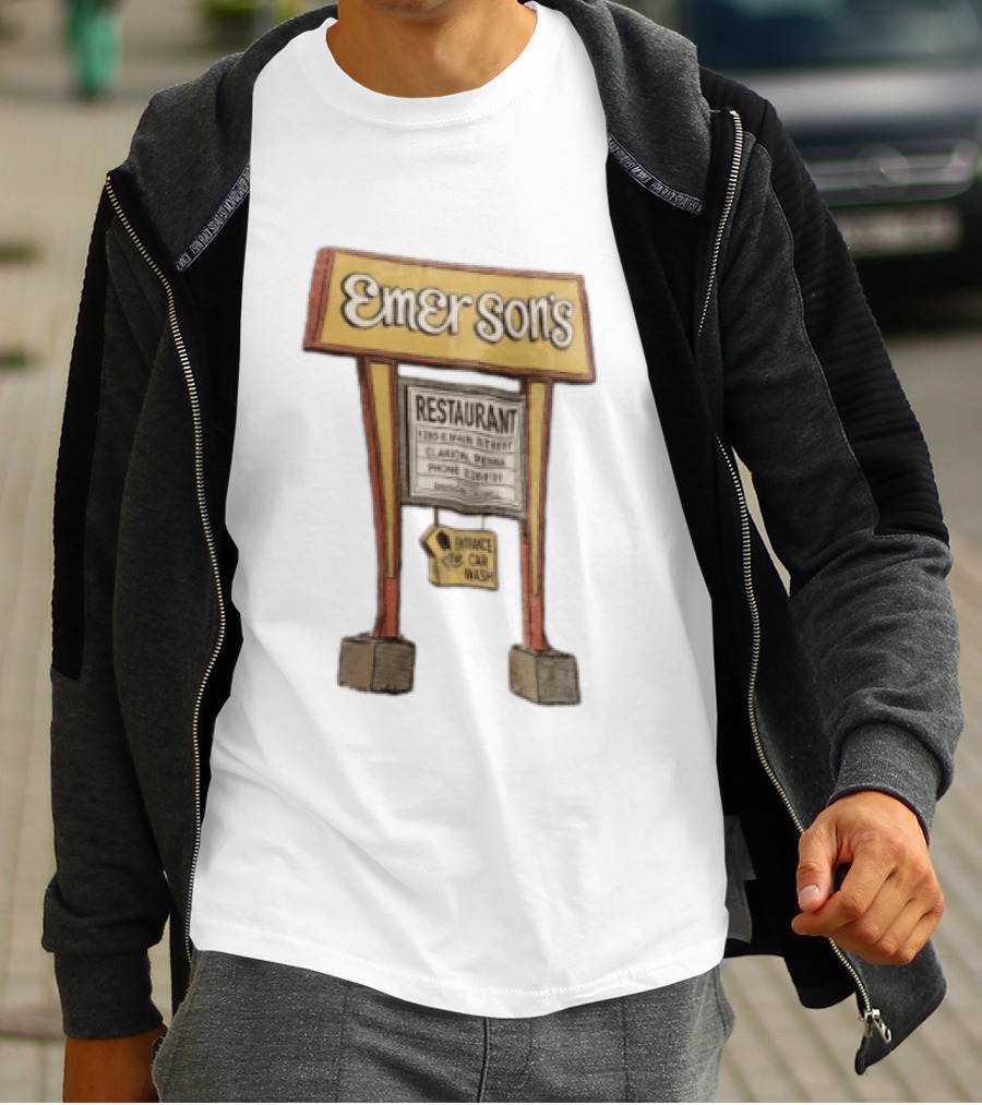 Emerson's Restaurant Sign Main Street Clarion Phone T-Shirt