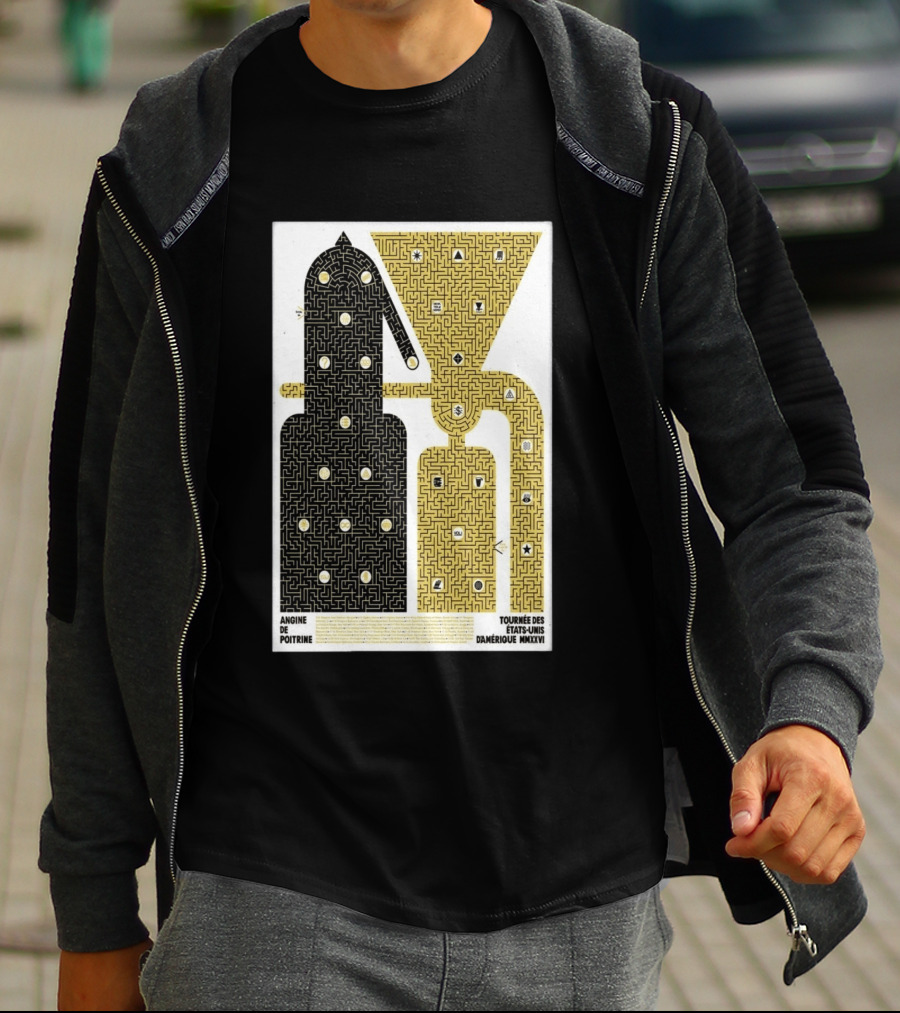 Angine De Poitrine Tournée Des États Unis D'Amérique MMXXVI Tour Music Limited T-Shirt