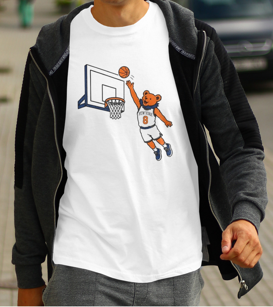 New York Knicks Grateful Dead Dancing Bear Basketball OG Anunoby Tip T-Shirt