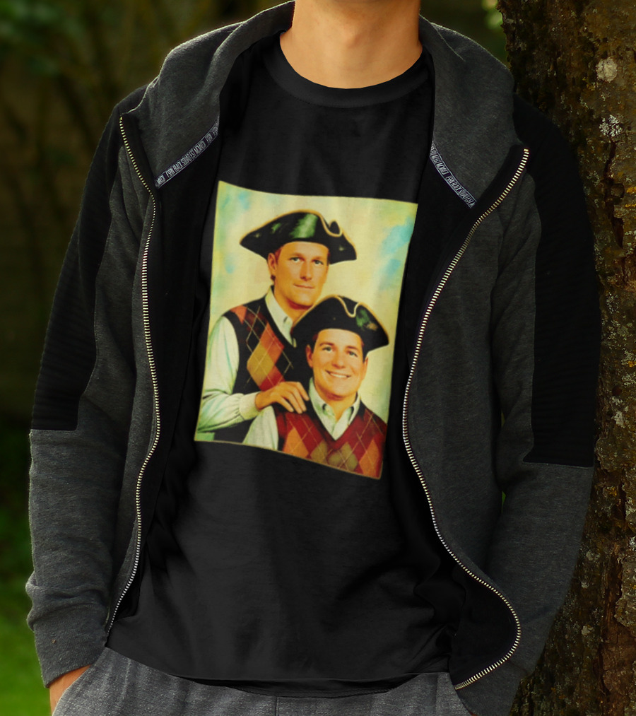 Bill Belichick Tom Brady New England Patriots Colonial Style Historical T-Shirt