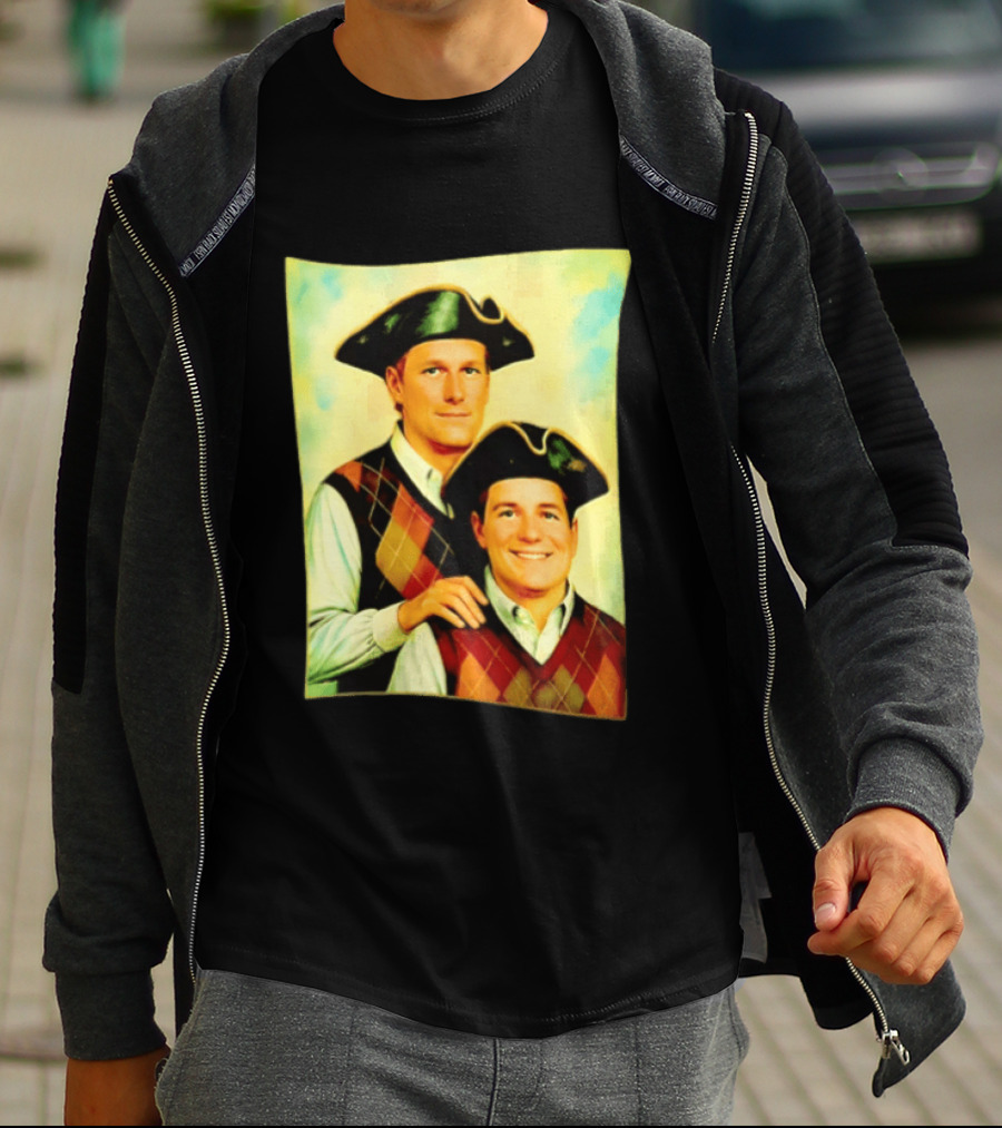 Bill Belichick Tom Brady New England Patriots Colonial Style Historical T-Shirt