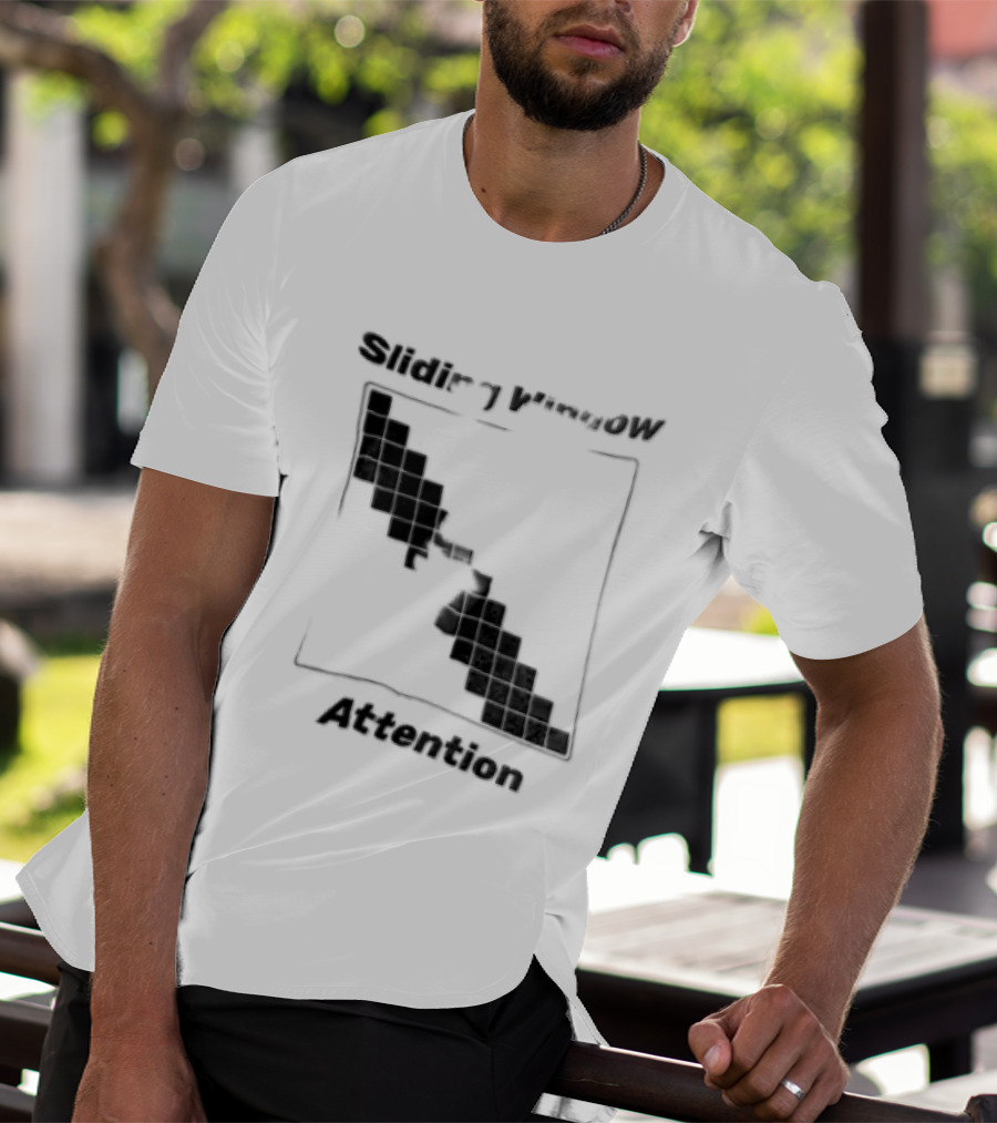 Sliding Window Attention Mechanism Diagram T-Shirt