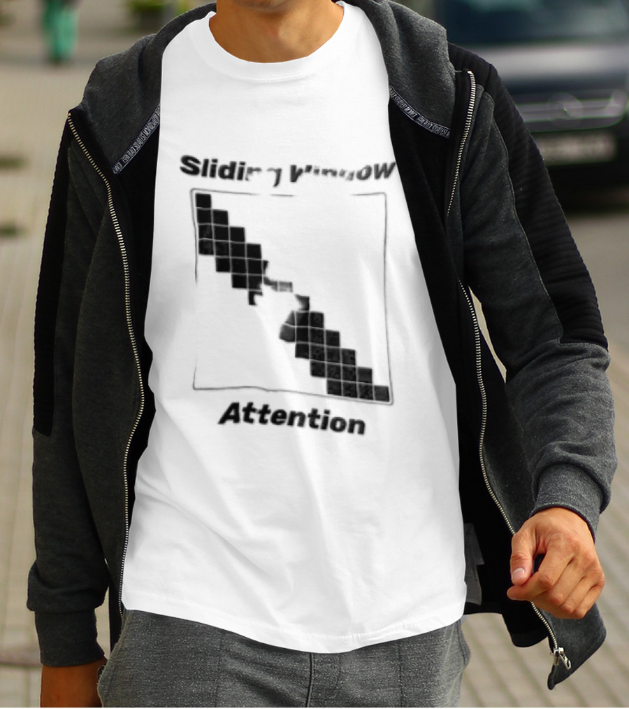 Sliding Window Attention Mechanism Diagram T-Shirt