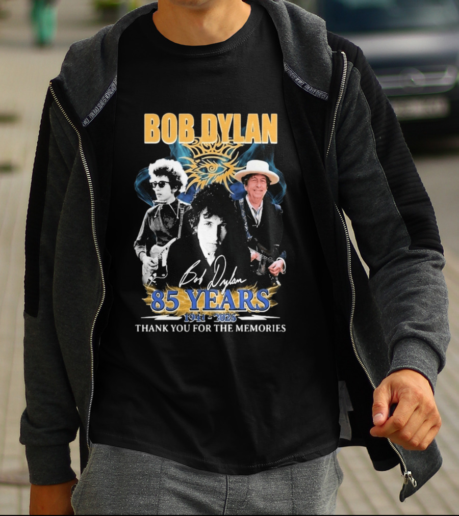 Bob Dylan 85 Years 1941 2025 Thank You For The Memories T-Shirt