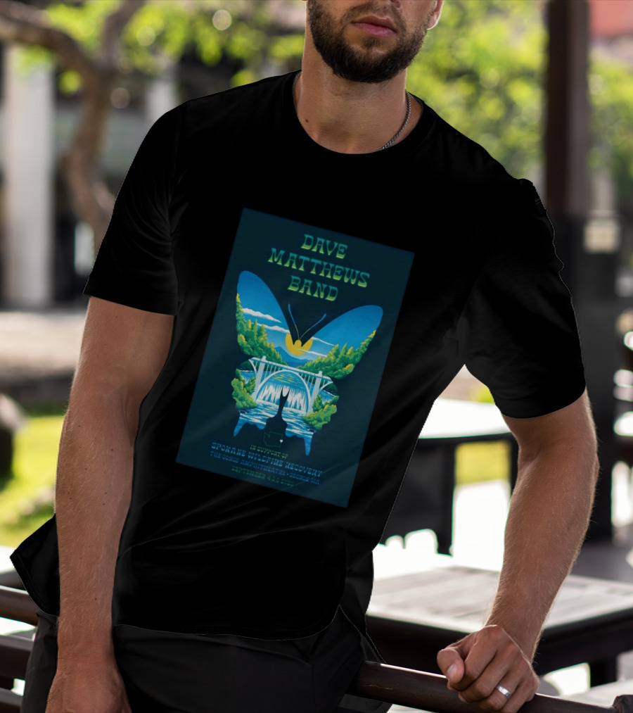 Dave Matthews Band Gorge Amphitheatre George WA September 4 6 2026 Spokane Wildfire Recovery T-Shirt