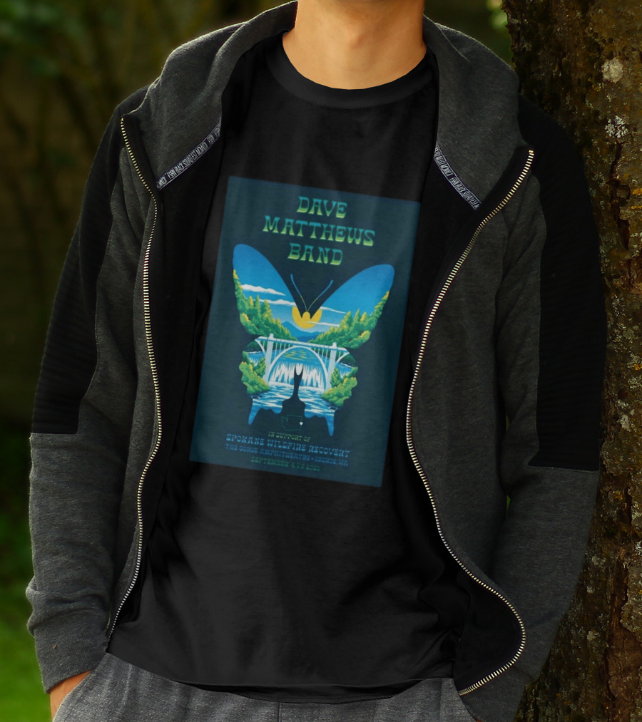 Dave Matthews Band Gorge Amphitheatre George WA September 4 6 2026 Spokane Wildfire Recovery T-Shirt