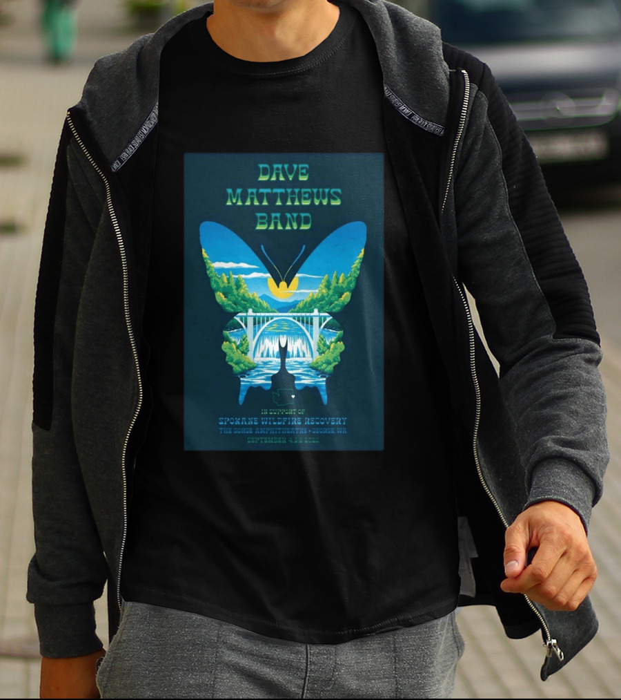 Dave Matthews Band Gorge Amphitheatre George WA September 4 6 2026 Spokane Wildfire Recovery T-Shirt