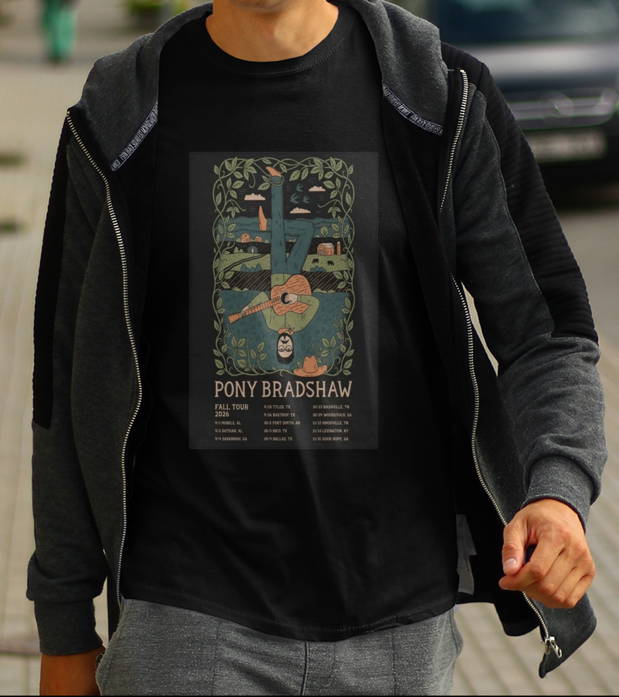 Pony Bradshaw Fall Tour 2026 Tyler Nashville Woodstock Knoxville Exclusive T-Shirt