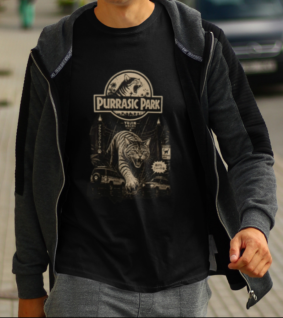 Purrasic Park Yujin Cat Jurassic T-Shirt