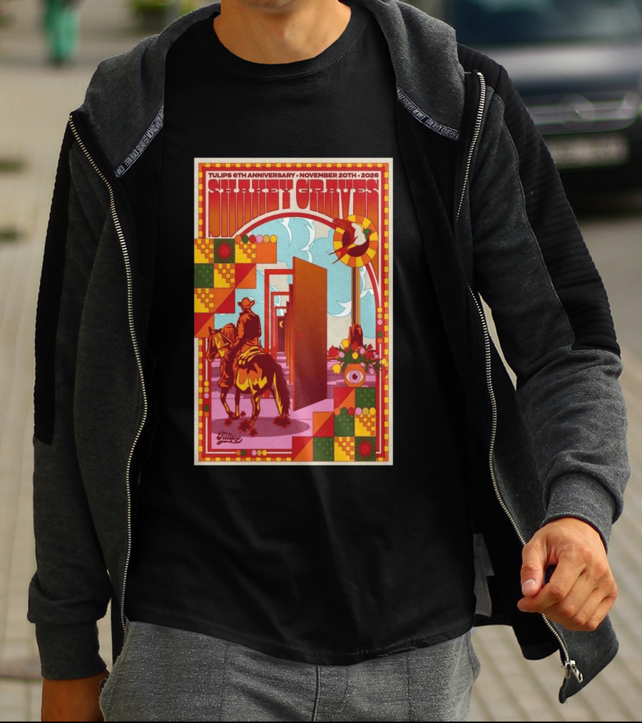 Tulips 6th Anniversary Shakey Graves November 20 2026 Fort Worth Texas Show T-Shirt