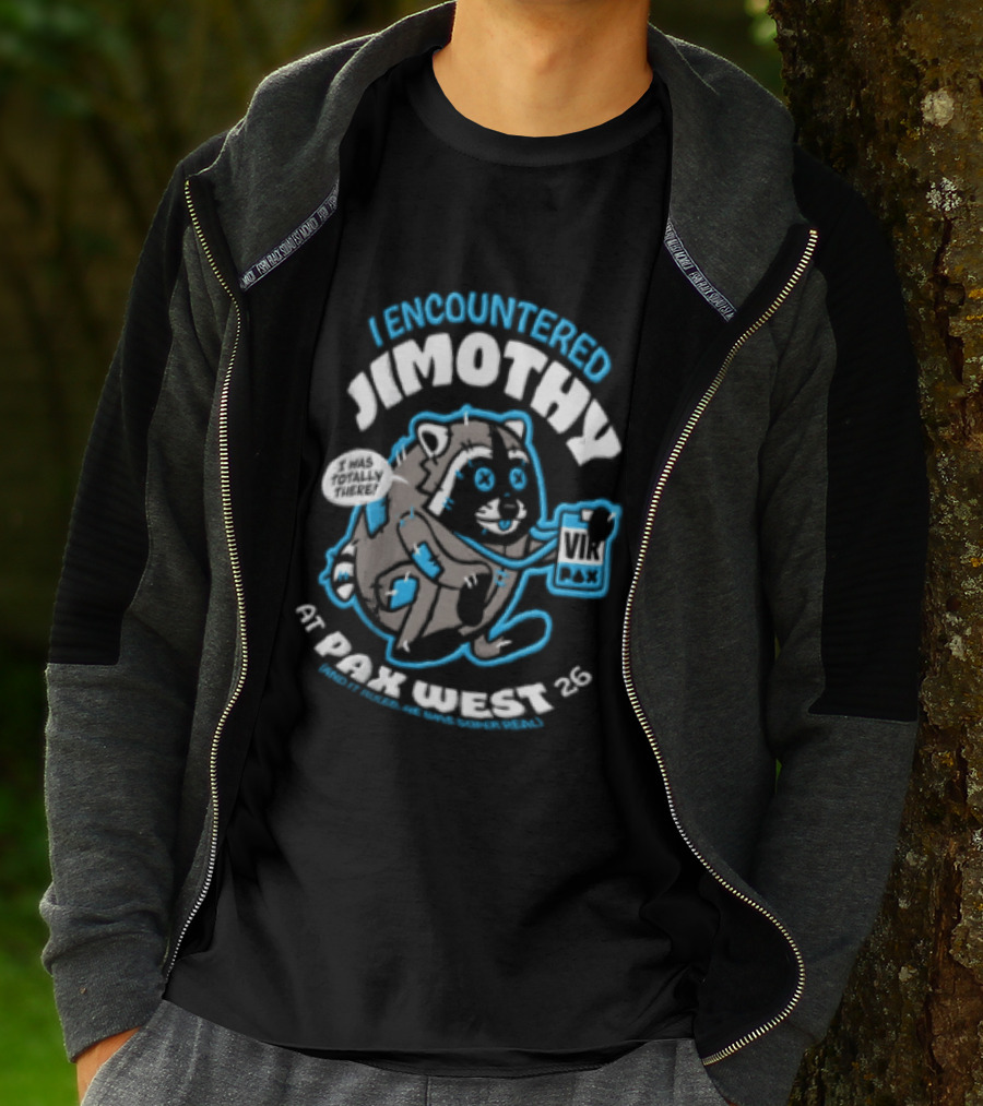 I Encountered Jimothy Super Real Raccoon At PAX West 26 And It Ruled T-Shirt