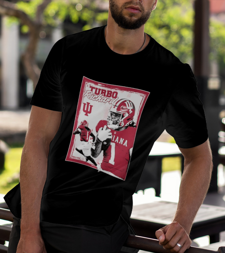 Indiana Hoosiers Turbo Richard #1 Football Powerhouse T-Shirt