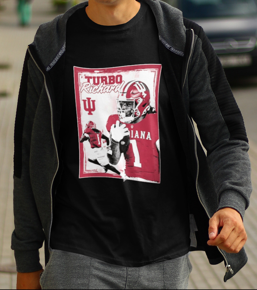 Indiana Hoosiers Turbo Richard #1 Football Powerhouse T-Shirt