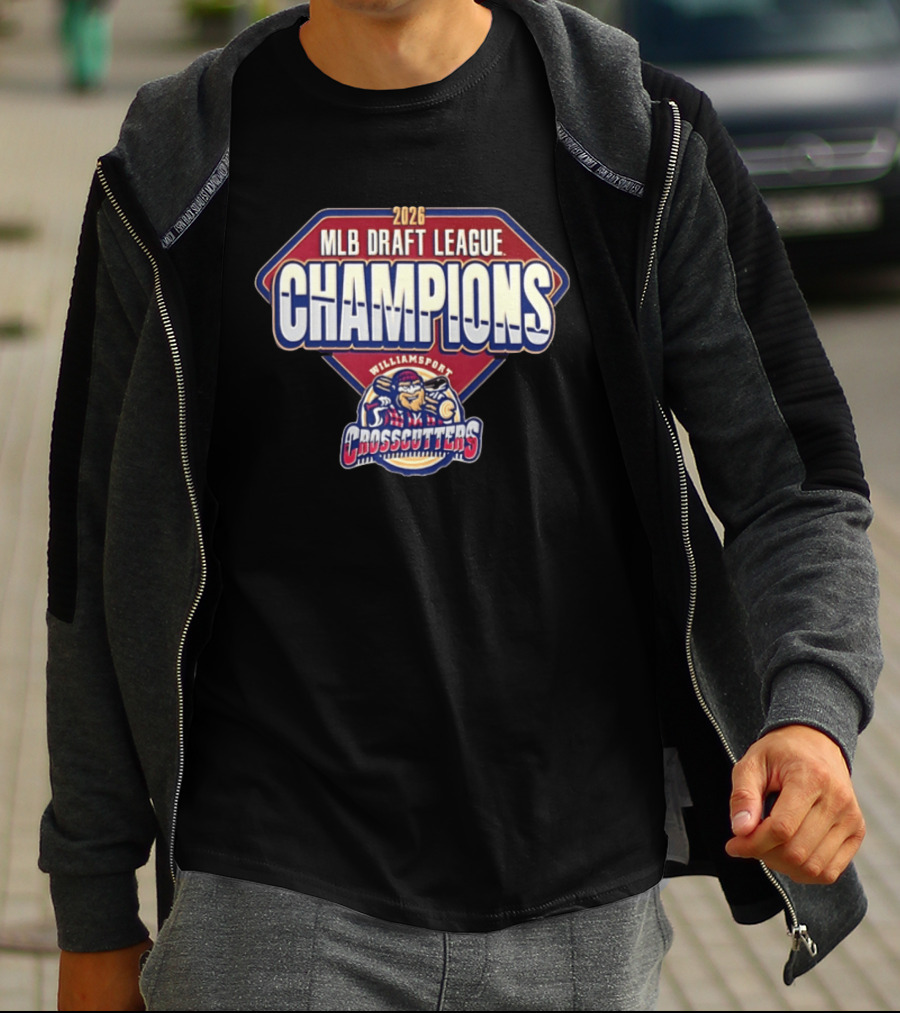 Williamsport Crosscutters 2026 MLB Draft League Champions Celebration T-Shirt