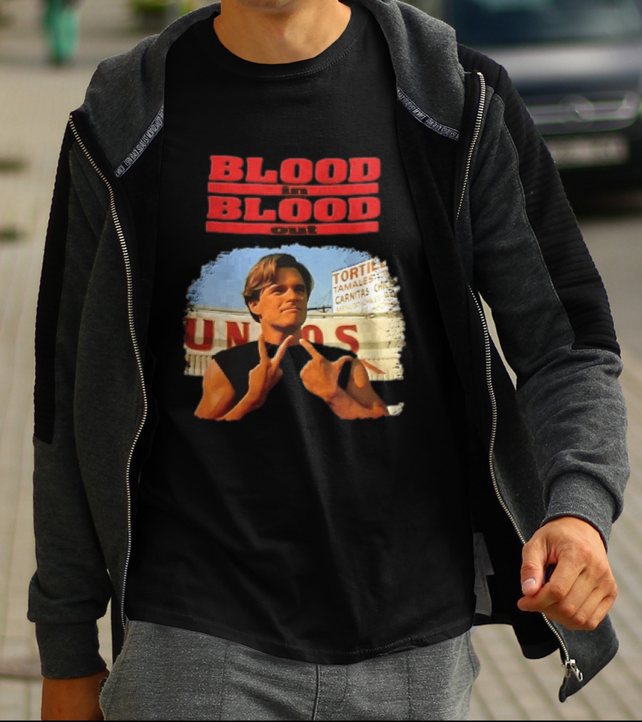 Blood In Blood Out Hand Gesture Tortillas Tamales Carnitas Image T-Shirt