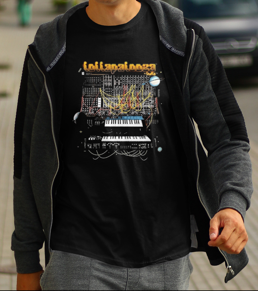 Lollapalooza India 2027 The Original Synth Keyboard Planet T-Shirt