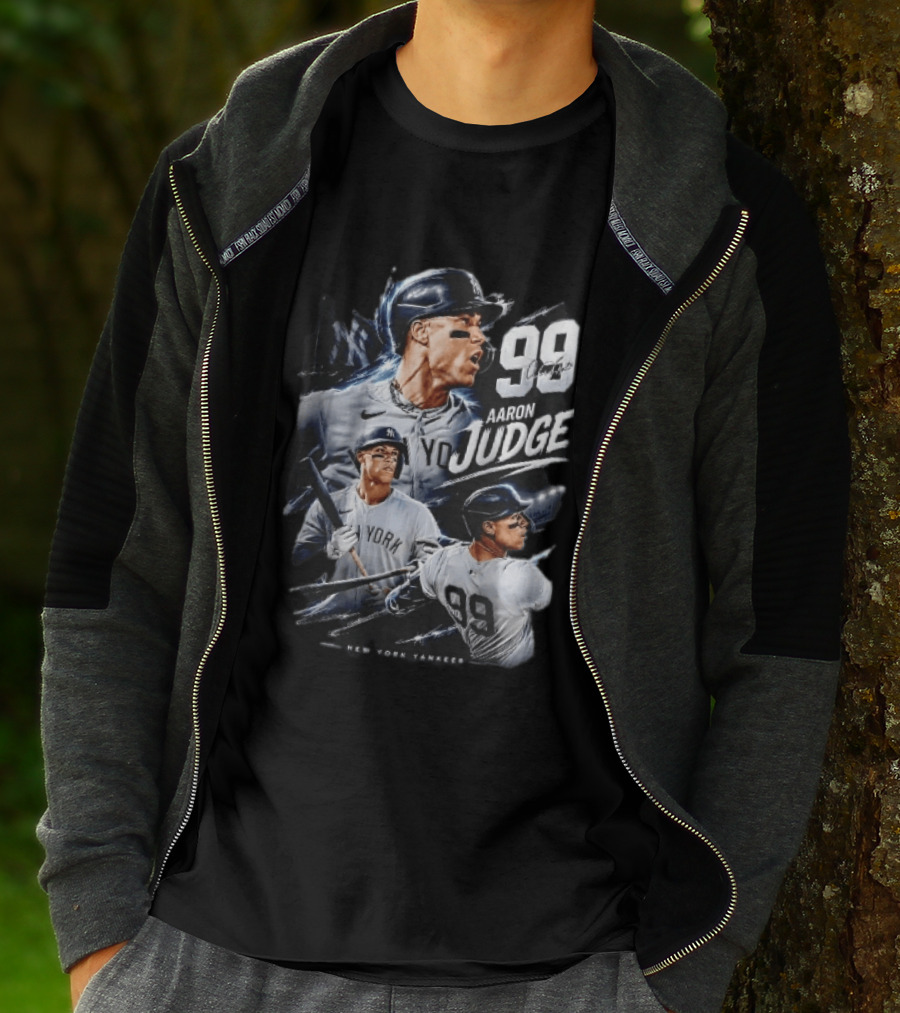 New York Yankees Aaron Judge 99 Three Batting Action Poses T-Shirt