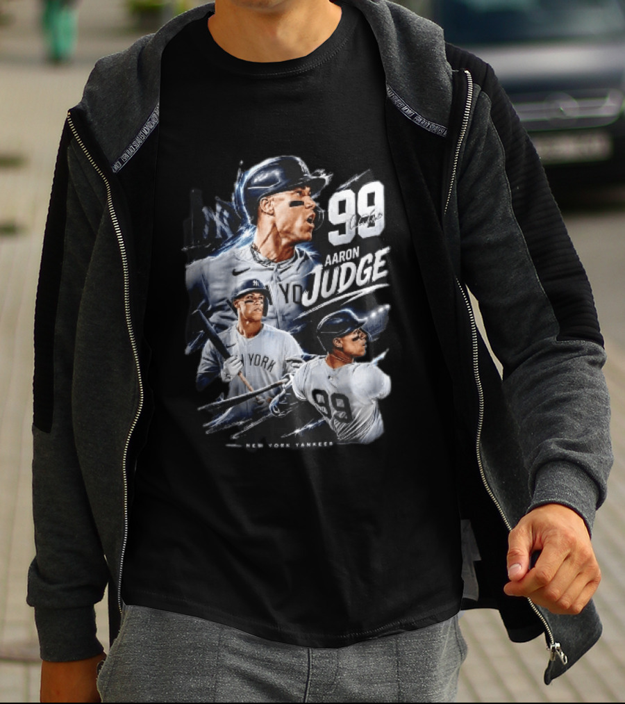 New York Yankees Aaron Judge 99 Three Batting Action Poses T-Shirt